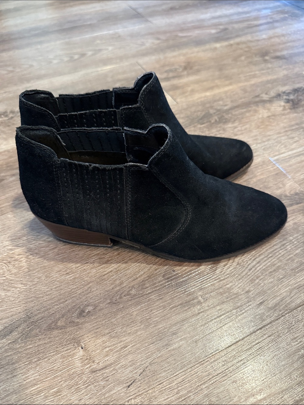Lucky Brand Folley Suede Black Booties Size 9.5